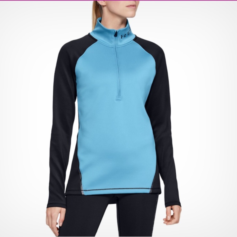 Under Armour Coldgear Fitted Half Zip Pullover Jacket Large